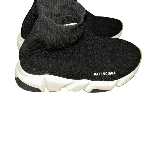 Balenciaga Speed Sock Shoes Black White Sneakers US Toddler kids  9-9.5 unisex - Picture 1 of 7